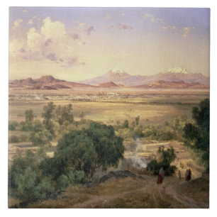 The Valley of Mexico from the Low Ridge of Tacubay Tile