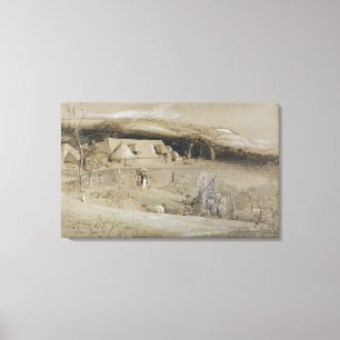 The Valley of Vision (brush, ink wash, bodycolour Canvas Print