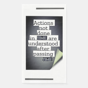 The Value of Time  Napkin