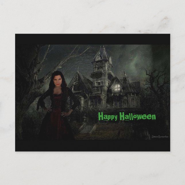 The Vamp Halloween Postcard (Front)
