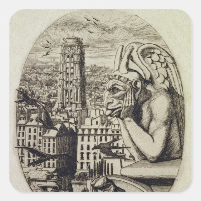 The Vampire , 1853 Square Sticker (Front)