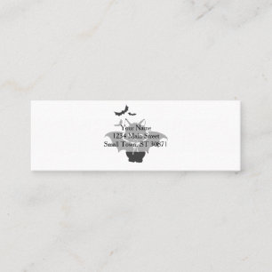 The vampire cat have canine - Choose back colour Mini Business Card