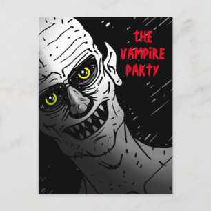 The Vampire Party Halloween Invitation Postcard