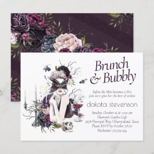 The Vampiress   Moody Gothic Glam Champagne Brunch Invitation