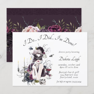 The Vampiress Moody Gothic Glam Divorce Party Invitation