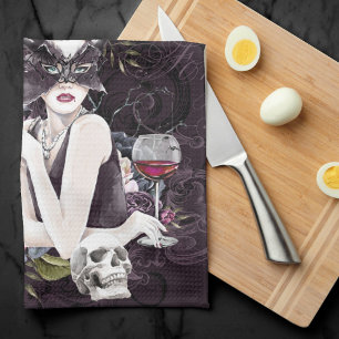 The Vampiress   Moody Gothic Vampy Glam Pale Skin Kitchen Towel