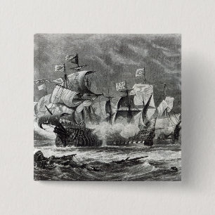 The Vanguard, under Sir William Winter 2 Inch Square Button