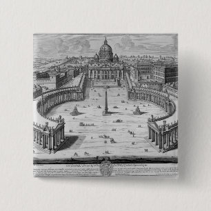 The Vatican, Rome 2 Inch Square Button
