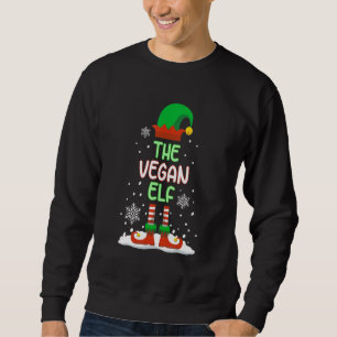 The Vegan Elf Funny Family Matching Christmas Paja Sweatshirt