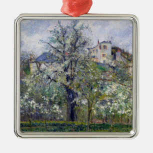 The Vegetable Garden with Trees in Blossom Metal Ornament