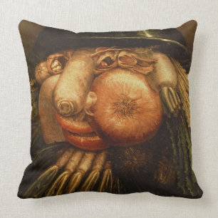 The Vegetable Gardener, c.1590 (oil on panel) Throw Pillow