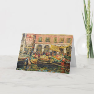 The Vegetable Market, Venice   Louis Abel-Truchet Card