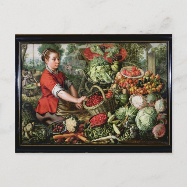 The Vegetable Seller Postcard (Front)