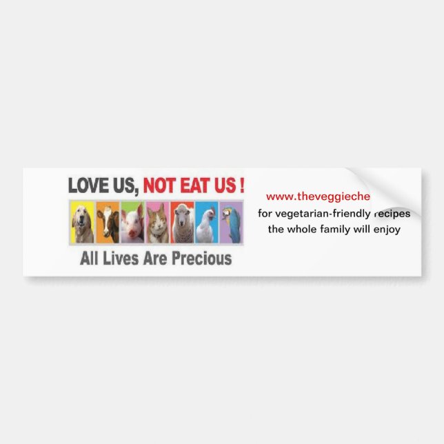 The Veggie Chef Bumper Sticker! Sticker (Front)