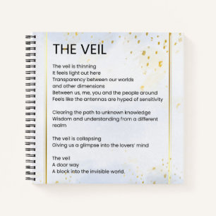 The Veil - Awakening Empowerment Poem Poetry Notebook