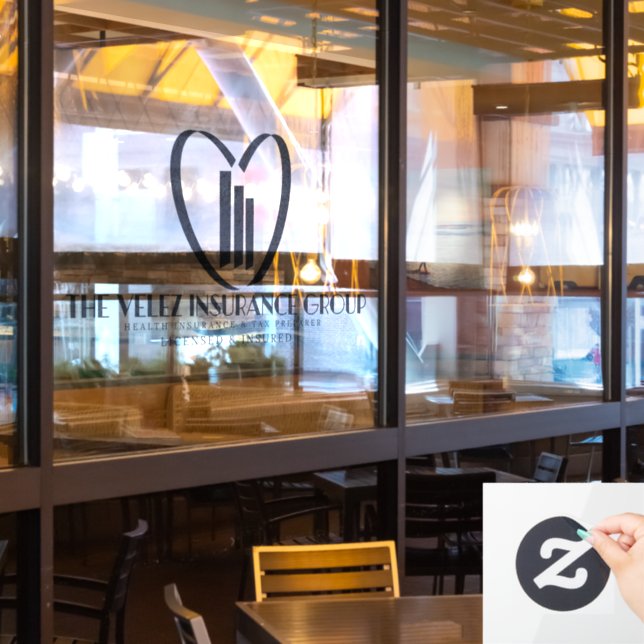 The Velez Insurance Group    Window Cling (Restaurant Window)