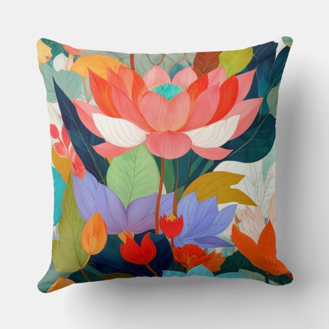 The Velvet Garden Throw Pillow (Back)