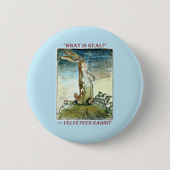 The Velveteen Rabbit 2 Inch Round Button (Front)