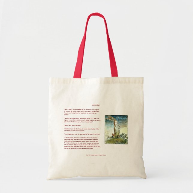 The Velveteen Rabbit - What is Real? Tote Bag (Front)