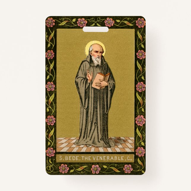 The Venerable Bede Preaching (P 008; Prayer) Badge (Front)