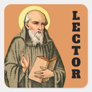 The Venerable Bede Preaching (P 008) Square Sticke Sticker