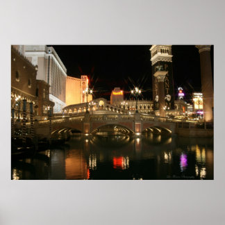 The Venetian after dark Poster