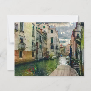 The Venetian Canal Painting Postcard
