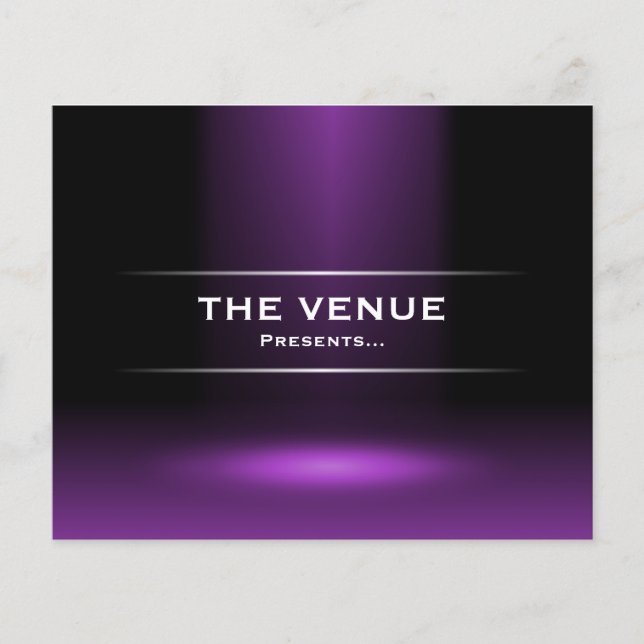 The Venue Presents - Purple Flyer (Front)