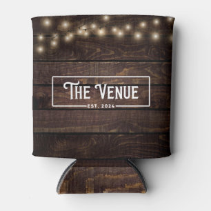 The Venue Rustic Dark Wood String Lights Can Can Cooler