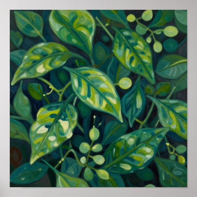 The Verdant Labyrinth: A Study of Luminous Foliage Poster (Front)