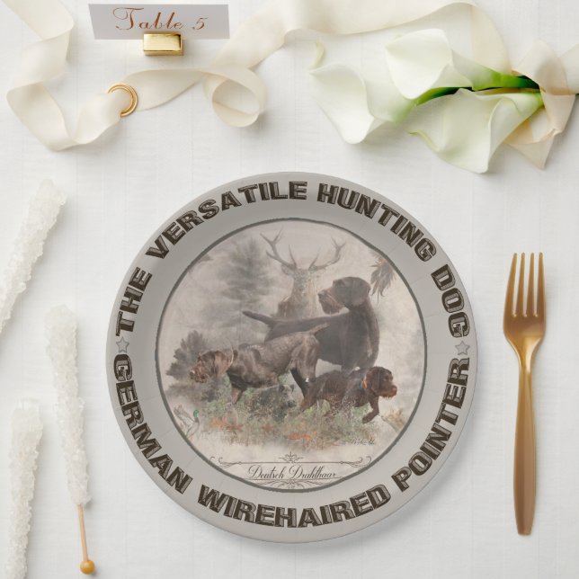 The Versatile Hunting Dog Sticker Car Magnet Paper Plate (Wedding)