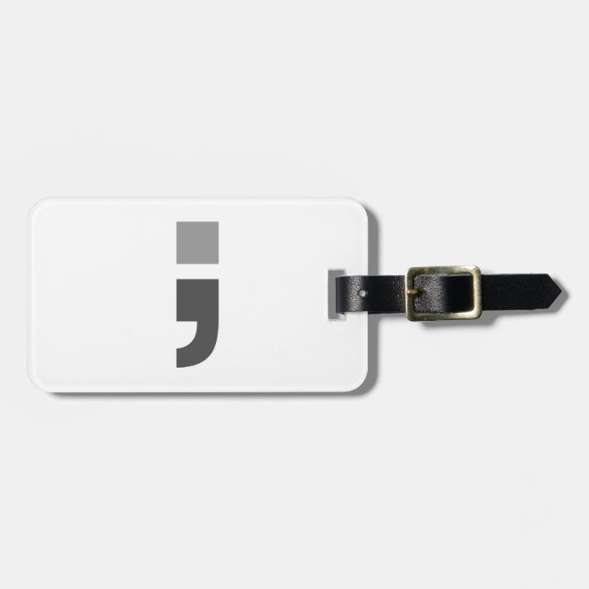 The versatile semicolon luggage tag (Front Horizontal)
