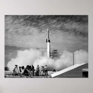 The Very First Rocket Launch At Cape Canaveral Poster
