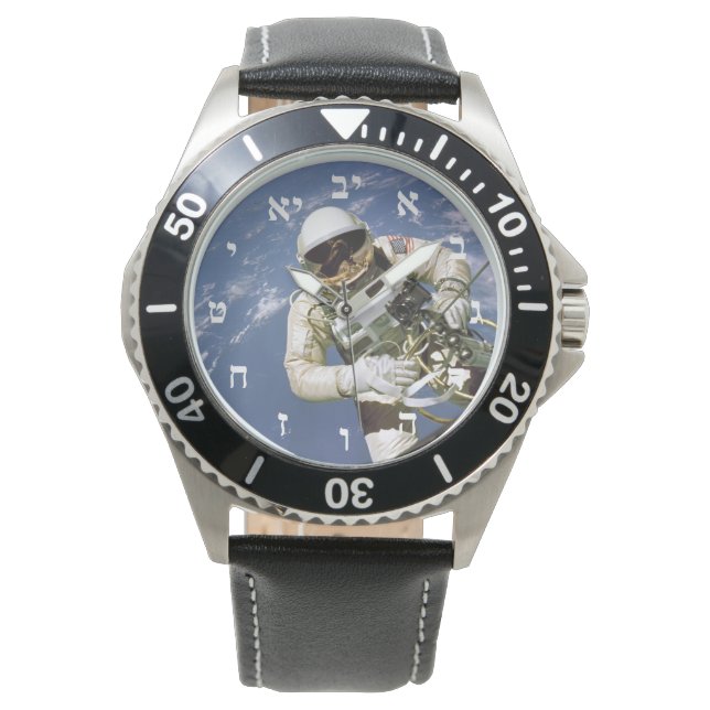 The Very First U.S. Spacewalk - Hebrew Numbering Watch (Front)
