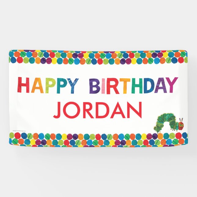 The Very Hungry Caterpillar Birthday Banner (Horizontal)