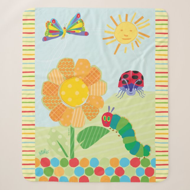 The Very Hungry Caterpillar Good Morning Sunshine Sherpa Blanket (Front)
