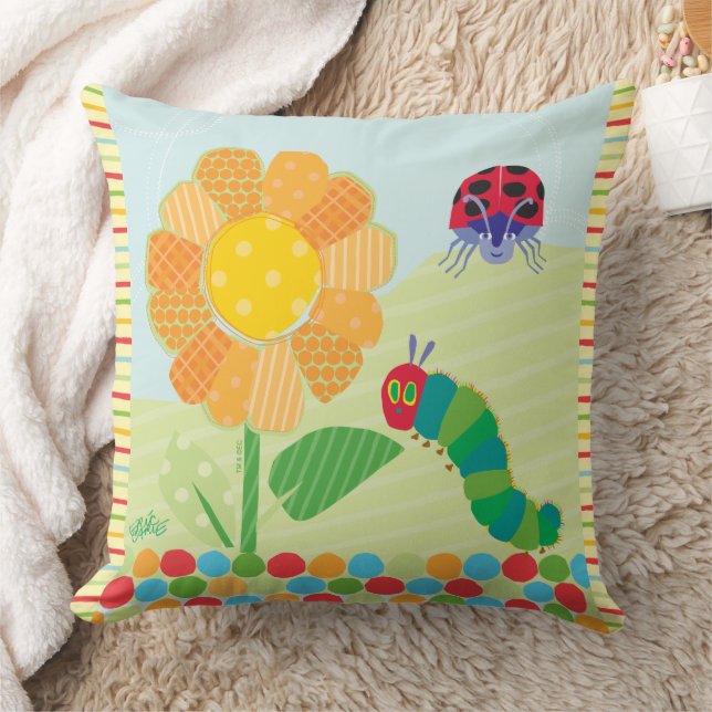 The Very Hungry Caterpillar Good Morning Sunshine Throw Pillow (Blanket)