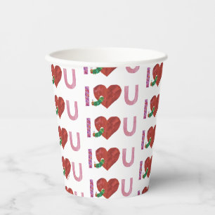 The Very Hungry Caterpillar I Heart You Paper Cups