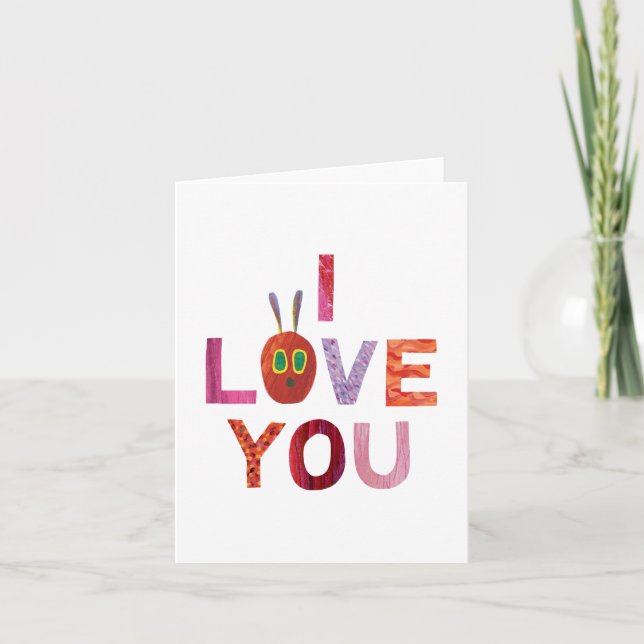 The Very Hungry Caterpillar | I Love You Holiday Card (Front)