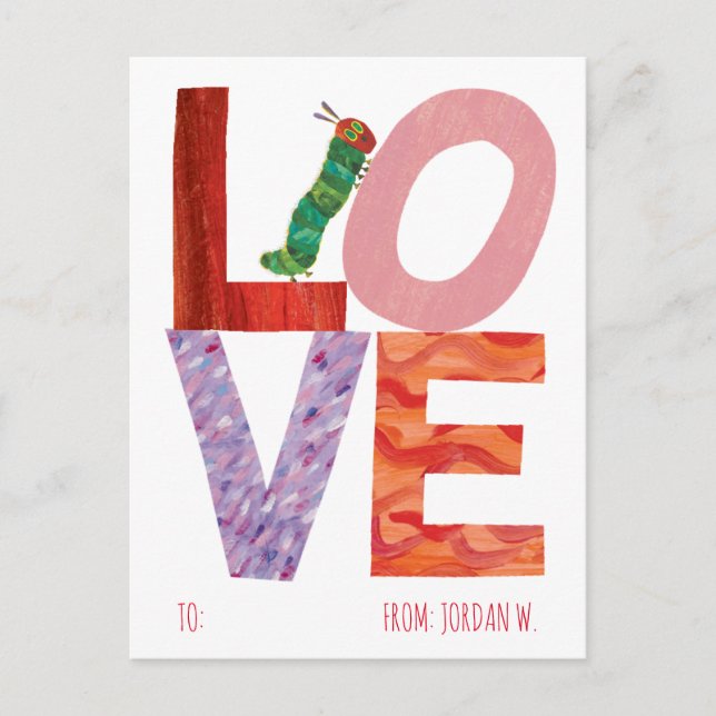 The Very Hungry Caterpillar | LOVE Holiday Postcard (Front)