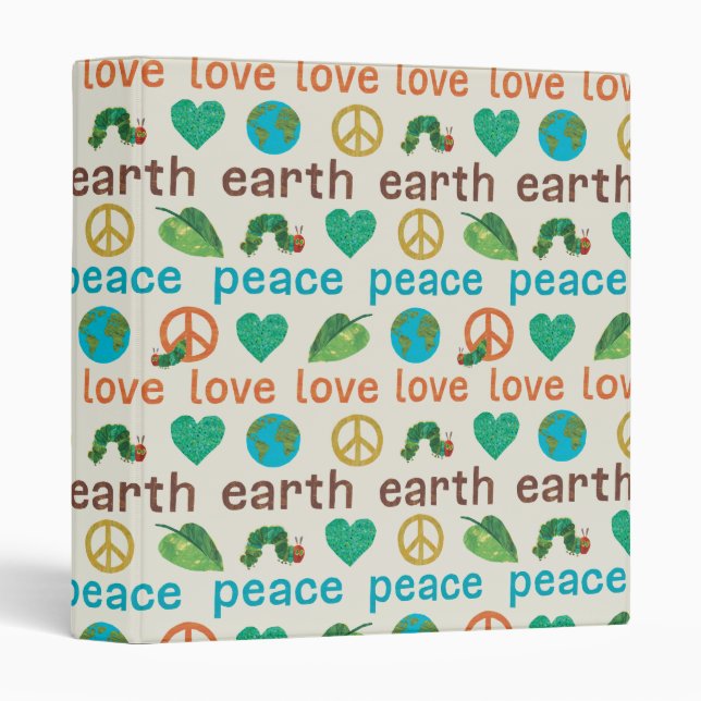 The Very Hungry Caterpillar Peace Love Earth Binder (Front/Spine)