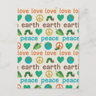 The Very Hungry Caterpillar Peace Love Earth Postcard