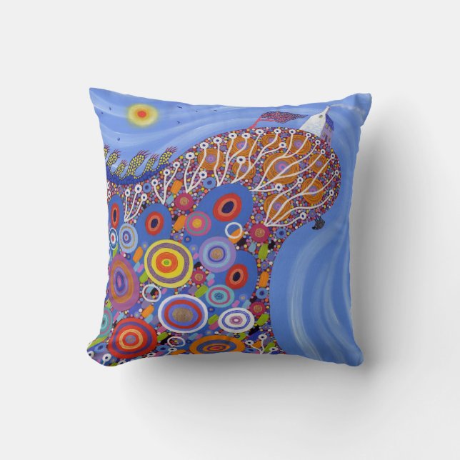 The Very Precarious Sheep 2014 Throw Pillow (Front)