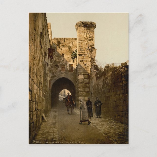The Via Dolorosa in Jerusalem Postcard (Front)