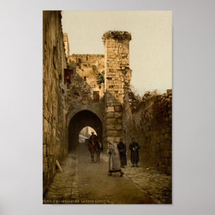 The Via Dolorosa in Jerusalem Poster