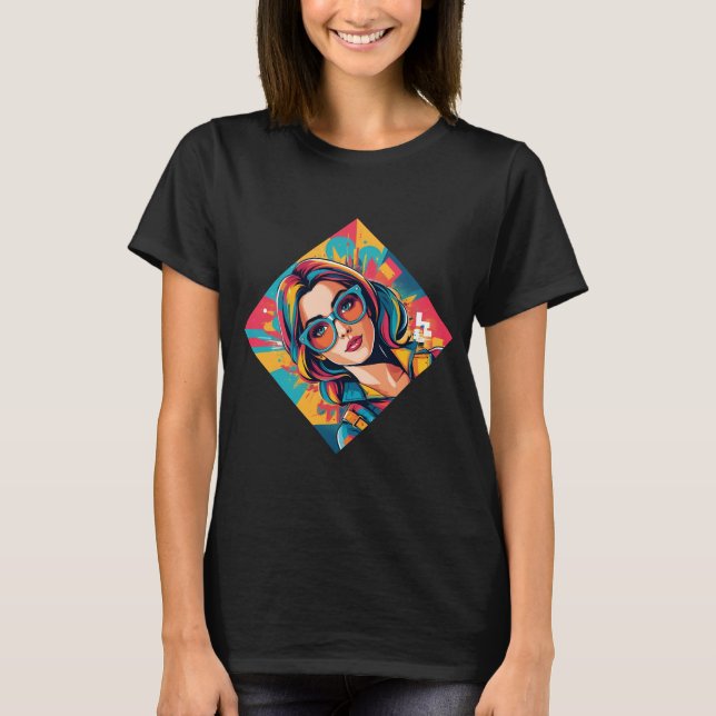 The Vibrant PopArt Beauty T-Shirt (Front)
