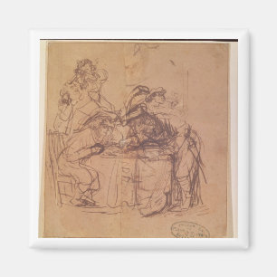 The Vices of the Prodigal Son (pen and ink on pape Magnet