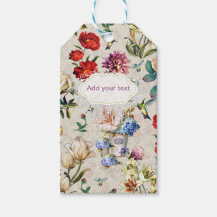 The Victorian-Era Floral Watercolor Creation Gift Tags