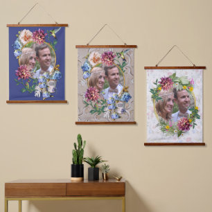 The Victorian-Era Floral Watercolor Hanging Tapest Tapestry