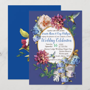 The Victorian-Era  Floral Watercolor  Invitation